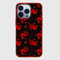 Чехол iPhone 13 Pro Blood hands паттерн