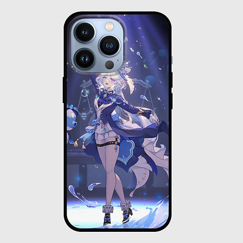 Чехол iPhone 13 Pro Genshin Impact Furina servants / 3D-Черный – фото 1