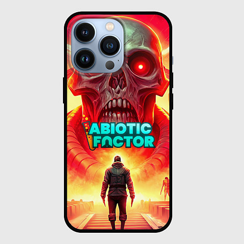 Чехол iPhone 13 Pro Abiotic Factor монстр с черепом / 3D-Черный – фото 1