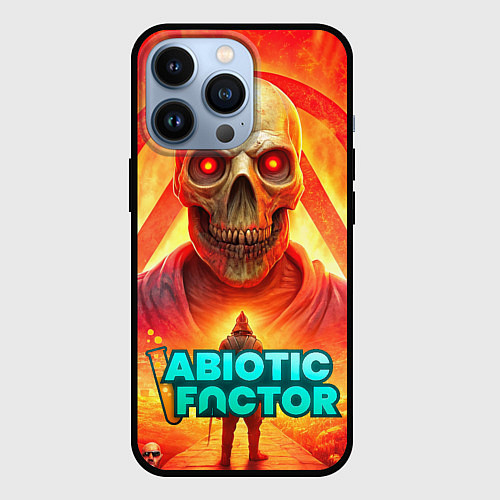 Чехол iPhone 13 Pro Abiotic Factor horror skull / 3D-Черный – фото 1