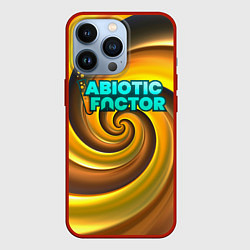 Чехол для iPhone 13 Pro Abiotic Factor желтый фон, цвет: 3D-красный