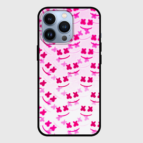 Чехол iPhone 13 Pro Marshmello pink colors / 3D-Черный – фото 1