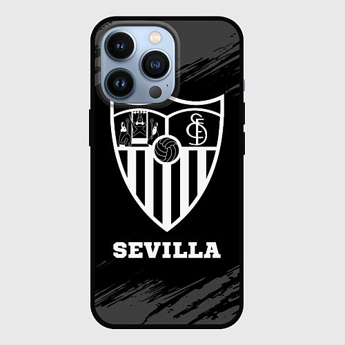 Чехол iPhone 13 Pro Sevilla sport на темном фоне / 3D-Черный – фото 1