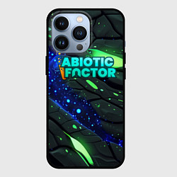 Чехол iPhone 13 Pro Abiotic Factor logo bright neon