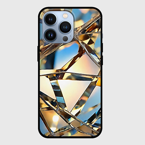 Чехол iPhone 13 Pro Грани стекла / 3D-Черный – фото 1