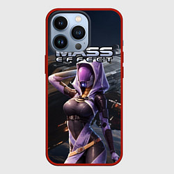 Чехол для iPhone 13 Pro Mass Effect ТалиЗора и космический корабль, цвет: 3D-красный