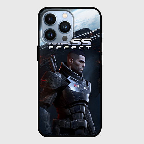 Чехол iPhone 13 Pro Mass Effect game / 3D-Черный – фото 1