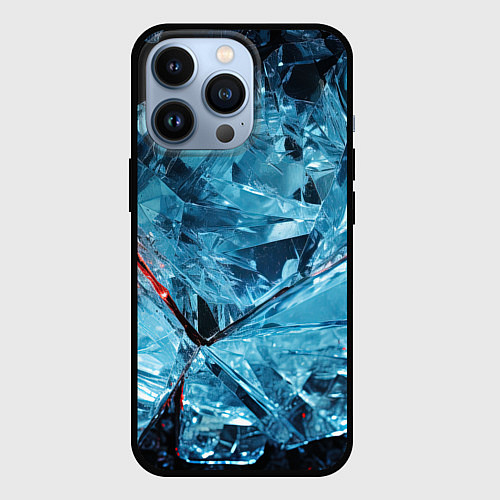 Чехол iPhone 13 Pro Ледяной абстрактный куб / 3D-Черный – фото 1