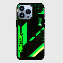 Чехол iPhone 13 Pro Minecraft creeper game pattern