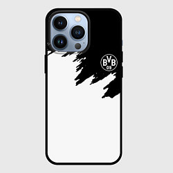 Чехол для iPhone 13 Pro Borussia краски белые, цвет: 3D-черный