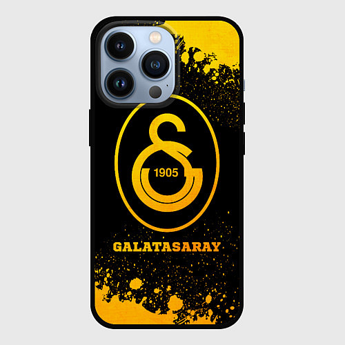 Чехол iPhone 13 Pro Galatasaray - gold gradient / 3D-Черный – фото 1