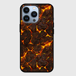 Чехол для iPhone 13 Pro Элементаль магмы текстура, цвет: 3D-черный