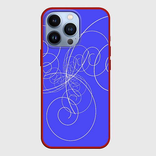 Чехол iPhone 13 Pro Спирали расходящиеся в стороны / 3D-Красный – фото 1