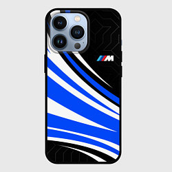 Чехол iPhone 13 Pro BMW M - синие волны