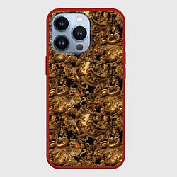 Чехол для iPhone 13 Pro Изящные завитки паттерн, цвет: 3D-красный