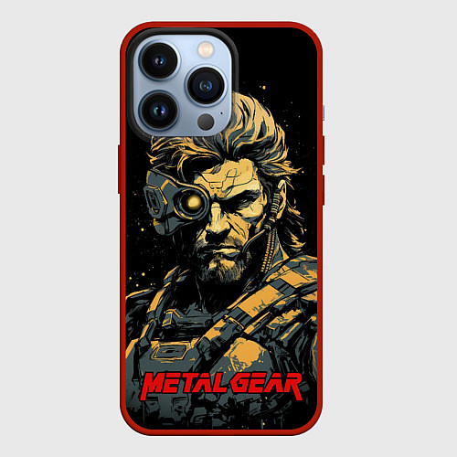 Чехол iPhone 13 Pro Веном Снейк Metal gear game / 3D-Красный – фото 1