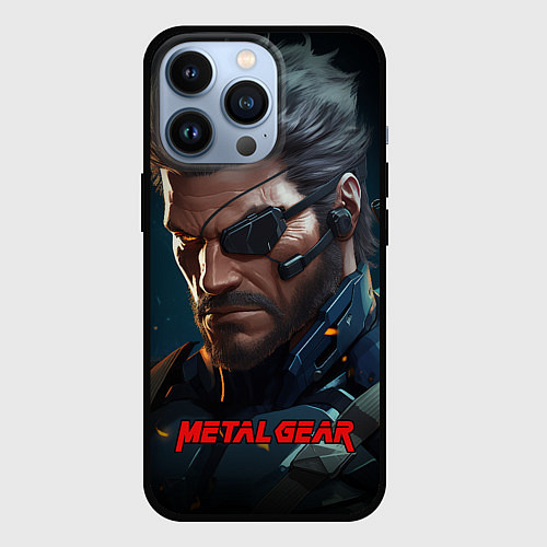 Чехол iPhone 13 Pro Веном Снейк из игры Metal gear / 3D-Черный – фото 1