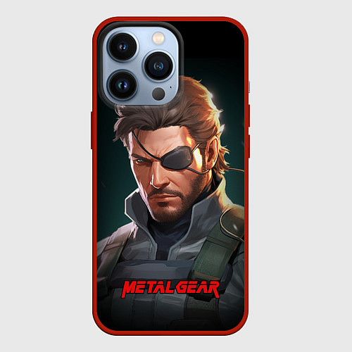 Чехол iPhone 13 Pro Веном Снейк из игры Metal gear / 3D-Красный – фото 1