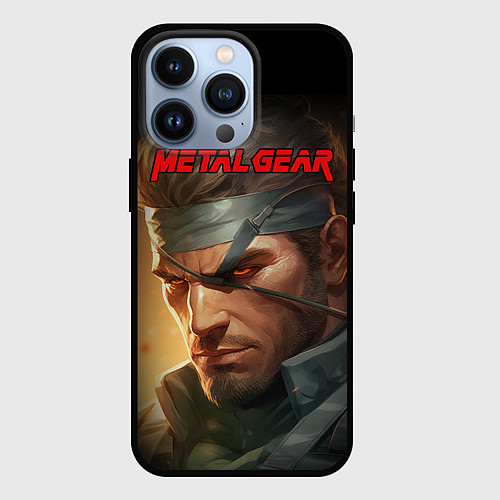 Чехол iPhone 13 Pro Веном Снейк из игры Metal gear / 3D-Черный – фото 1