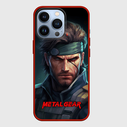 Чехол iPhone 13 Pro Веном Снейк из игры Metal gear / 3D-Красный – фото 1