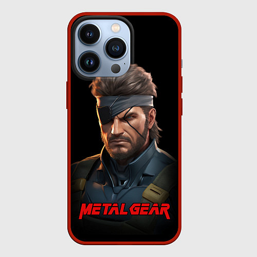 Чехол iPhone 13 Pro Веном Снейк из игры Metal gear / 3D-Красный – фото 1