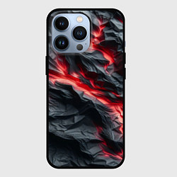 Чехол для iPhone 13 Pro Раскаленная лава на горных камнях, цвет: 3D-черный