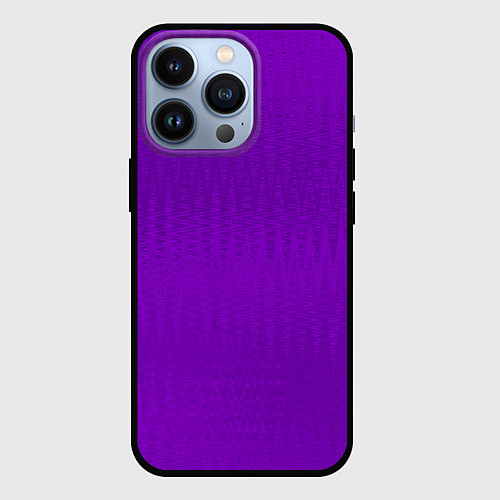 Чехол iPhone 13 Pro Фиолетовый текстурированный / 3D-Черный – фото 1