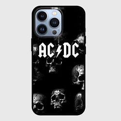 Чехол iPhone 13 Pro AC DC - черные черепа