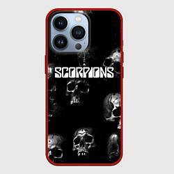 Чехол для iPhone 13 Pro Scorpions logo rock group, цвет: 3D-красный