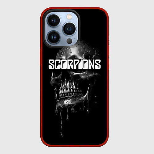 Чехол iPhone 13 Pro Scorpions rock / 3D-Красный – фото 1