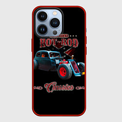 Чехол для iPhone 13 Pro Кастомный хотрод, цвет: 3D-красный