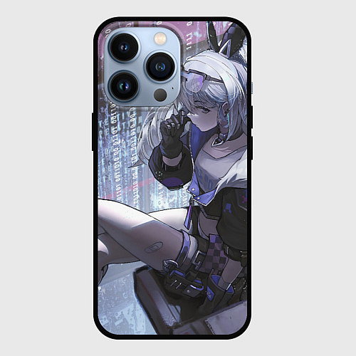 Чехол iPhone 13 Pro Honkai Star Rail Silver Wolf / 3D-Черный – фото 1