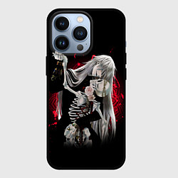Чехол для iPhone 13 Pro Темный дворецкий Гробовщик танцует со скелетом, цвет: 3D-черный