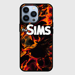 Чехол для iPhone 13 Pro The Sims red lava, цвет: 3D-черный