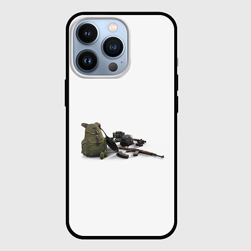 Чехол iPhone 13 Pro Предметы PUBG / 3D-Черный – фото 1