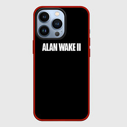 Чехол для iPhone 13 Pro Alan Wake 2 logo game, цвет: 3D-красный
