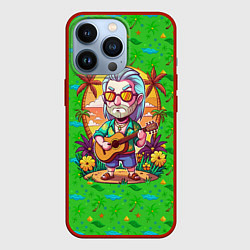 Чехол для iPhone 13 Pro Ведьмак с гитарой жаркое лето, цвет: 3D-красный