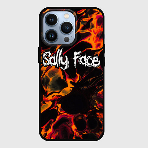 Чехол iPhone 13 Pro Sally Face red lava / 3D-Черный – фото 1