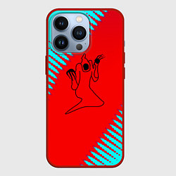 Чехол для iPhone 13 Pro Kizaru abstract rap, цвет: 3D-красный