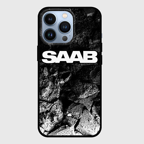 Чехол iPhone 13 Pro Saab black graphite / 3D-Черный – фото 1