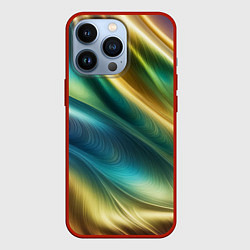 Чехол для iPhone 13 Pro Радужная абстракция, цвет: 3D-красный