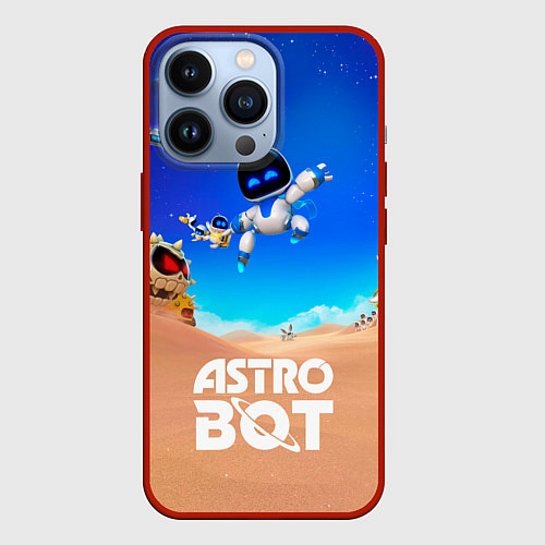 Чехол iPhone 13 Pro Astro bot персонажи / 3D-Красный – фото 1