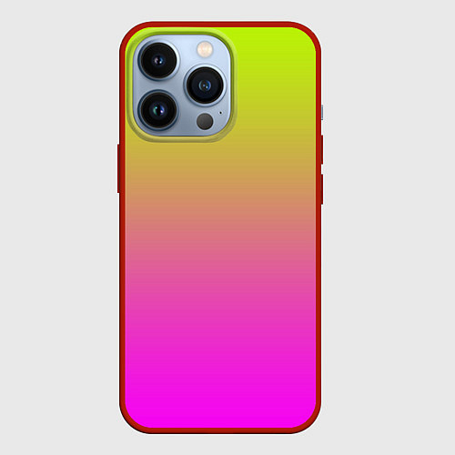Чехол iPhone 13 Pro Градиент яркий / 3D-Красный – фото 1