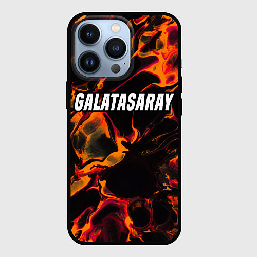 Чехол iPhone 13 Pro Galatasaray red lava / 3D-Черный – фото 1