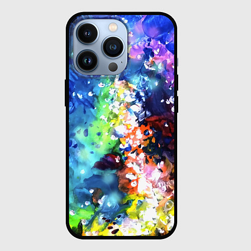 Чехол iPhone 13 Pro Яркий млечный путь / 3D-Черный – фото 1
