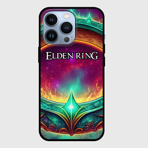 Чехол iPhone 13 Pro Elden Ring кольцо и магия / 3D-Черный – фото 1