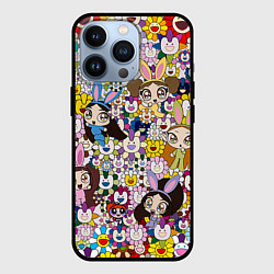 Чехол iPhone 13 Pro Right now NewJeans and Takashi Murakami