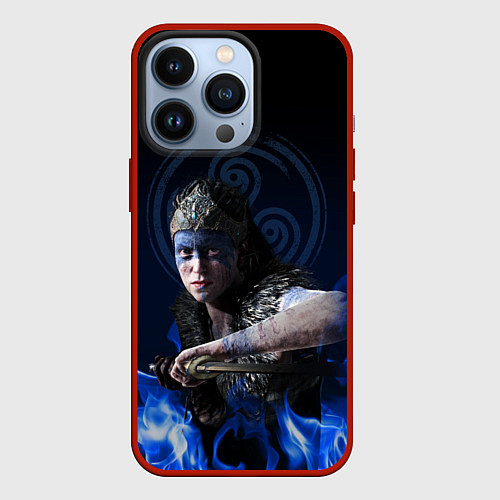 Чехол iPhone 13 Pro Senua - Hellblade / 3D-Красный – фото 1