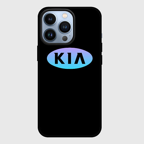 Чехол iPhone 13 Pro KIA logo neon / 3D-Черный – фото 1