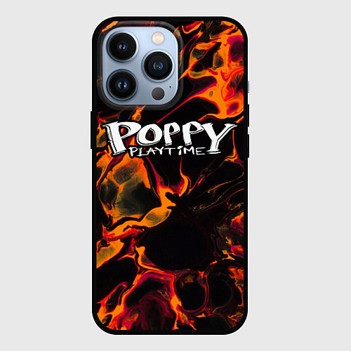 Чехол iPhone 13 Pro Poppy Playtime red lava / 3D-Черный – фото 1